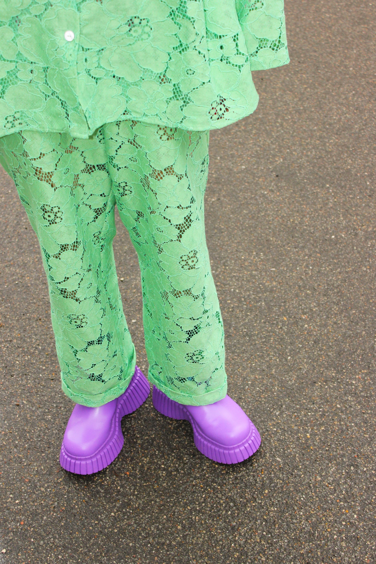 Prysselius Lace Pants - Pistachio