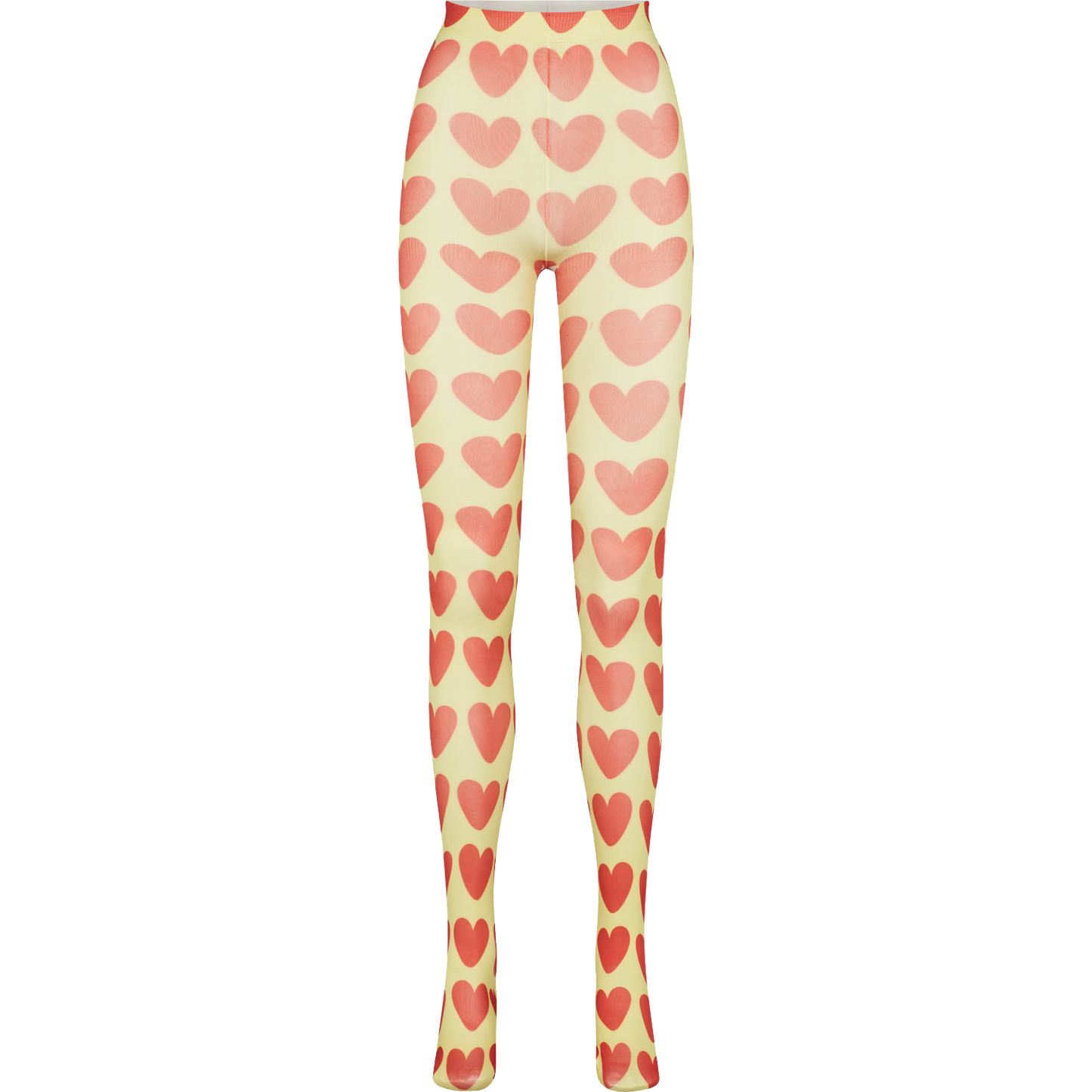 Fab Legs printed tights - Sweethearts Yellow