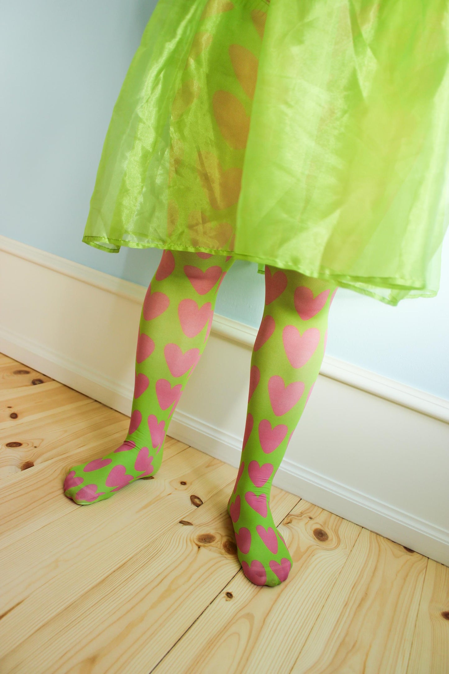 Fab Legs printed tights - Sweethearts Green