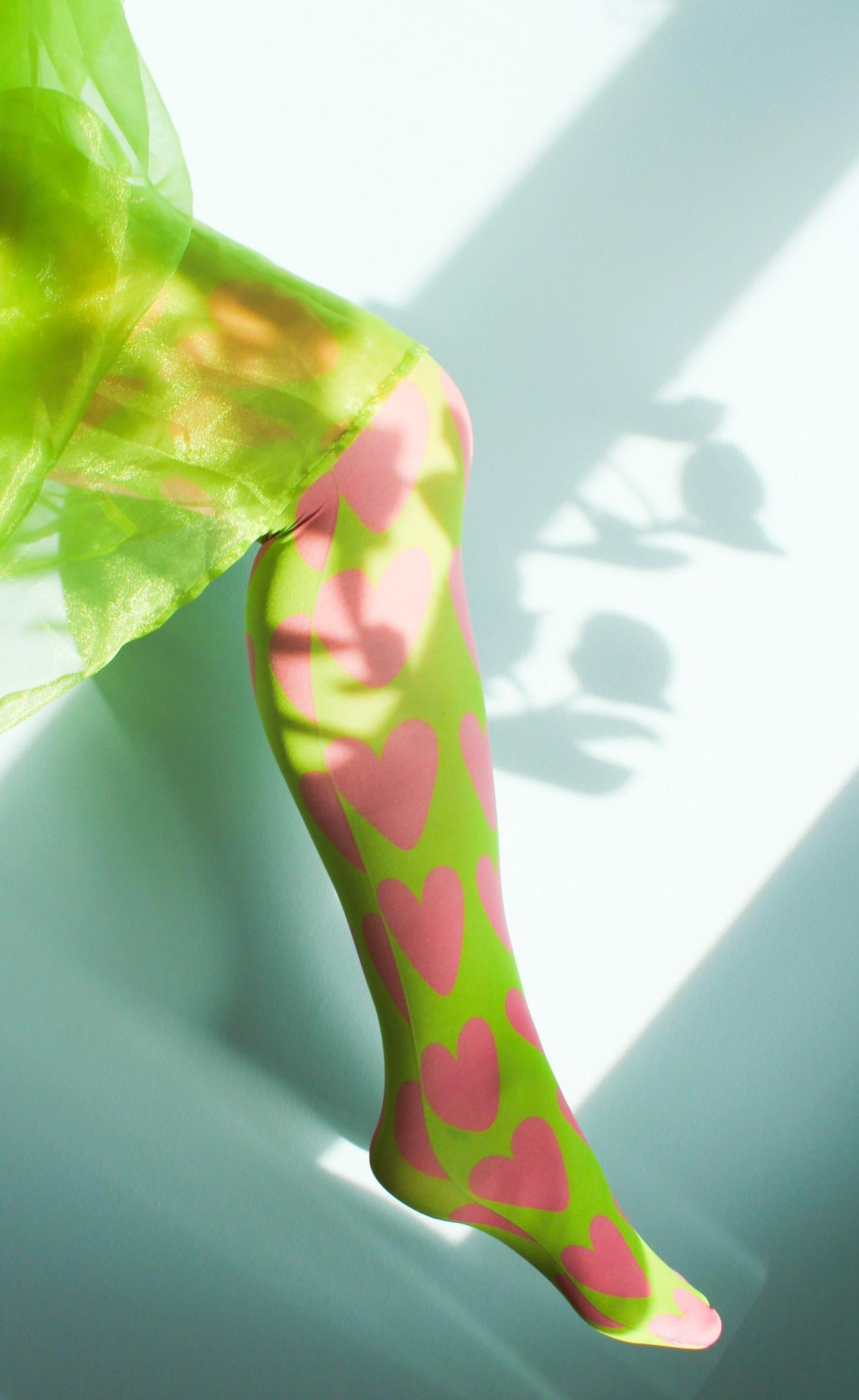 Fab Legs printed tights - Sweethearts Green