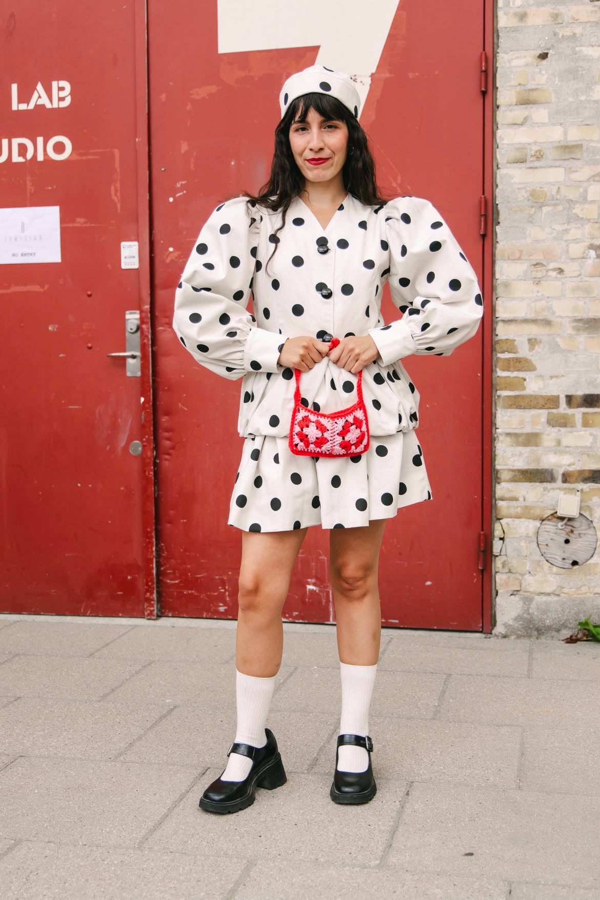 Whipped Cream Cake Jacket - Polka Noir