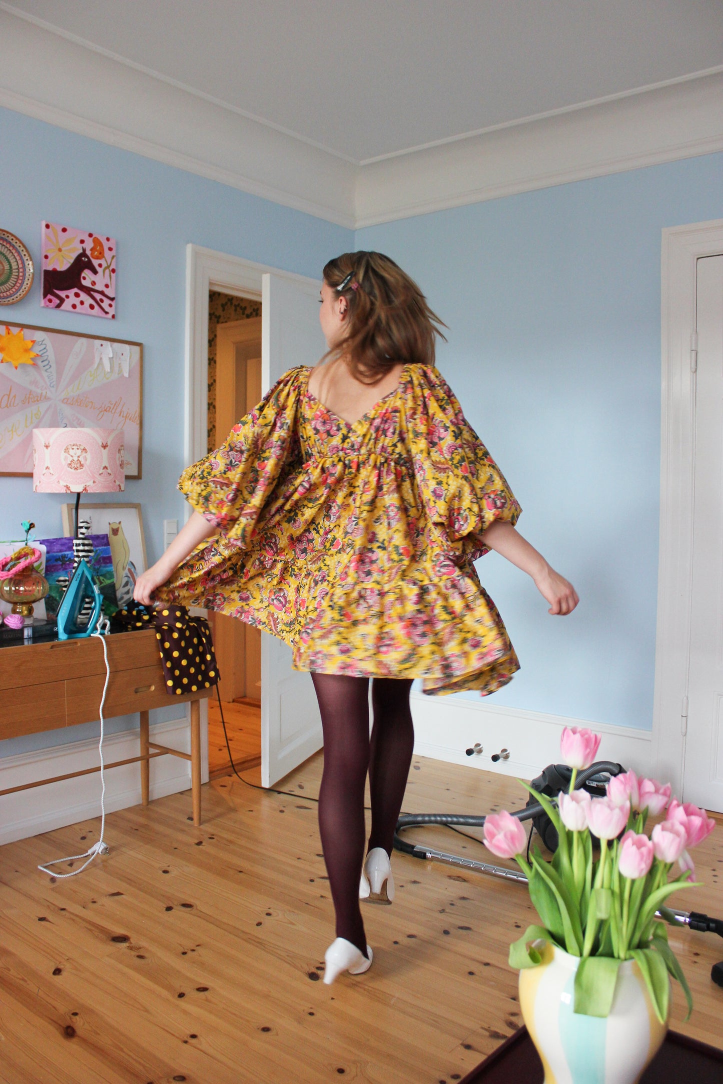 Francey Mini Dress - Groovy Moon Garden