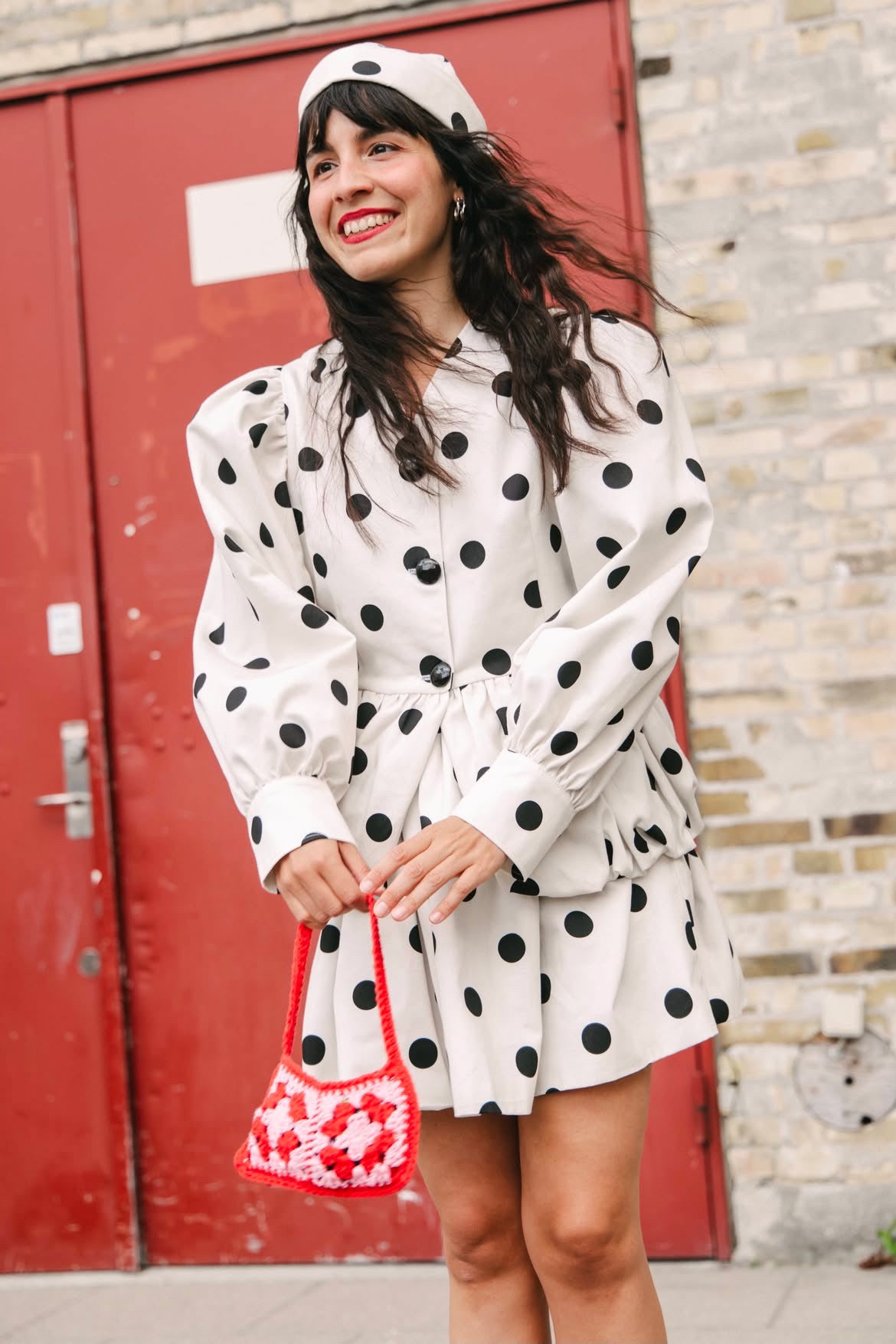 Whipped Cream Cake Jacket - Polka Noir