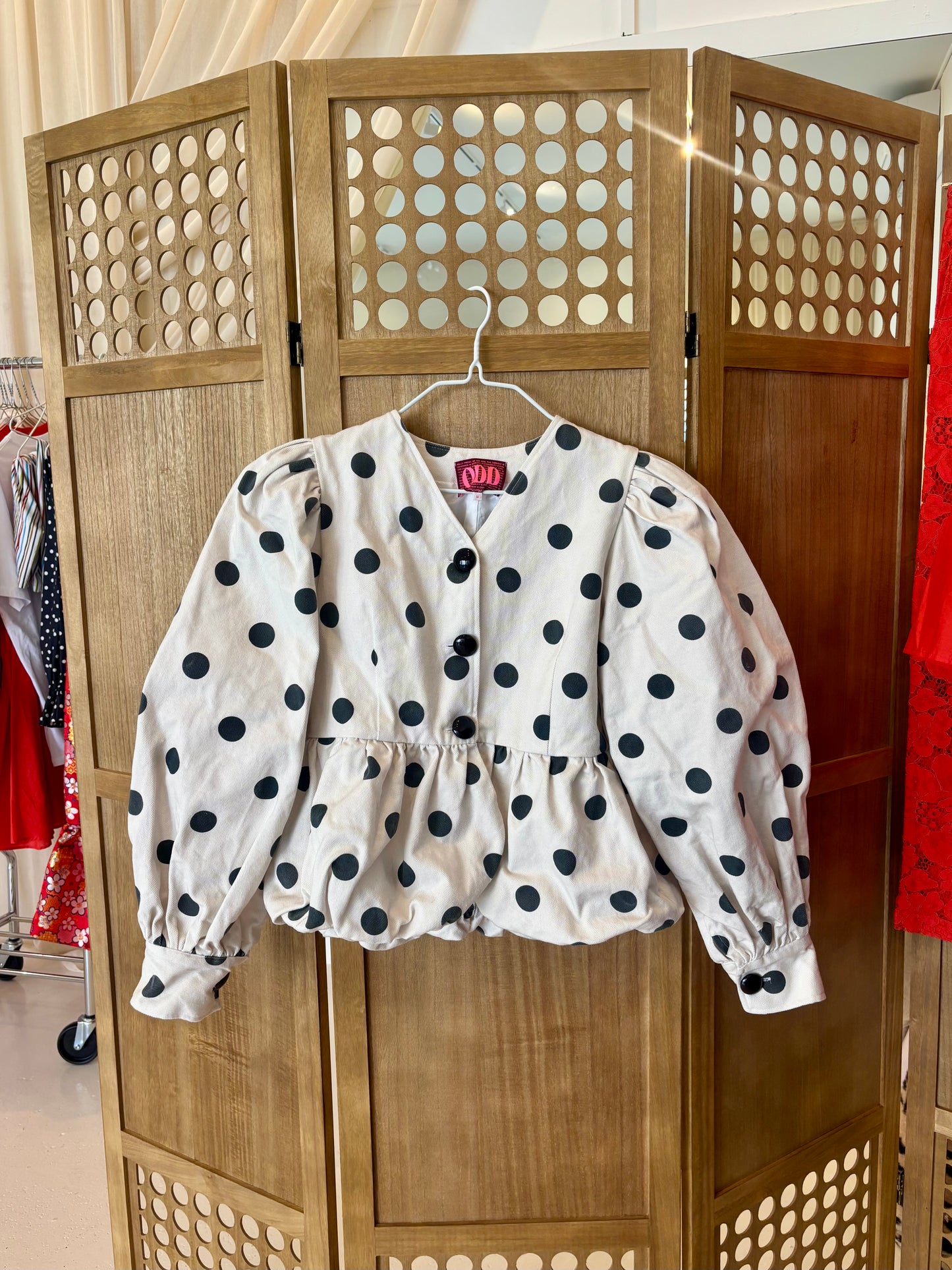 Whipped Cream Cake Jacket - Polka Noir M