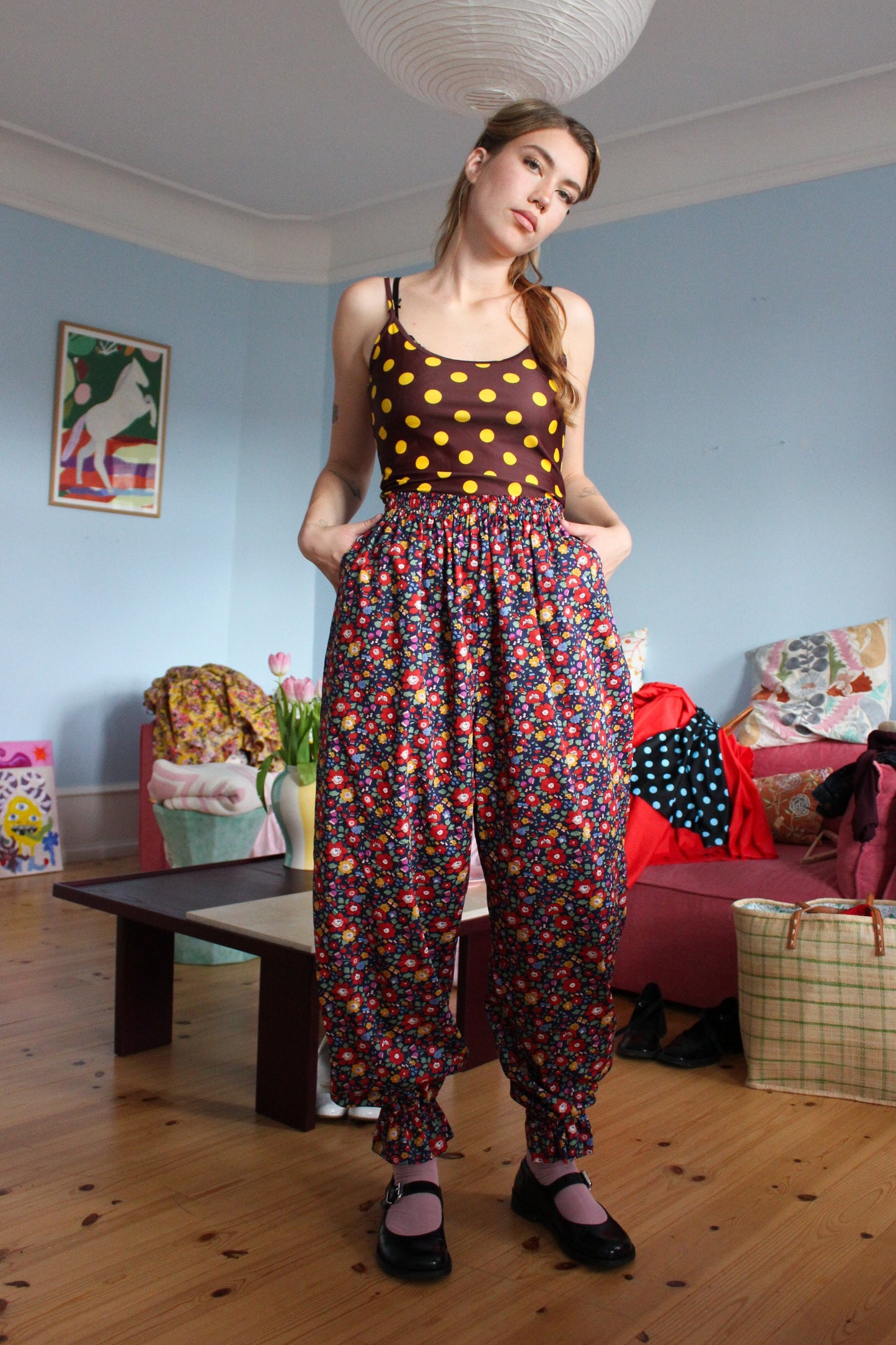 Nancy Mamelukes - Midnight Blue Flowers