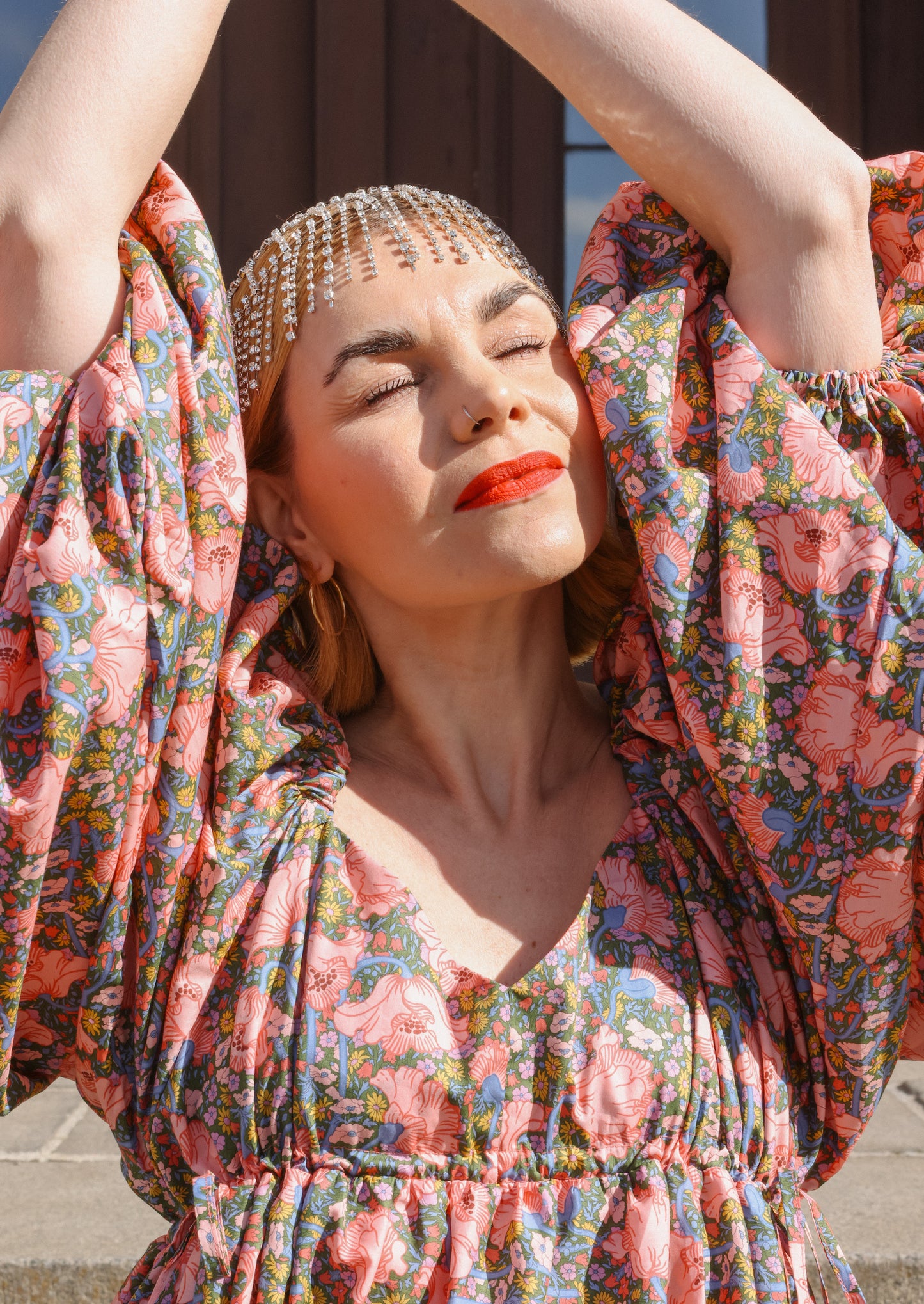 Francey Flare Dress - Soft Garden Chaos