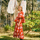 Bubble Top Short Sleeve - Blodblomst