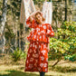 Bubble Top Short Sleeve - Blodblomst
