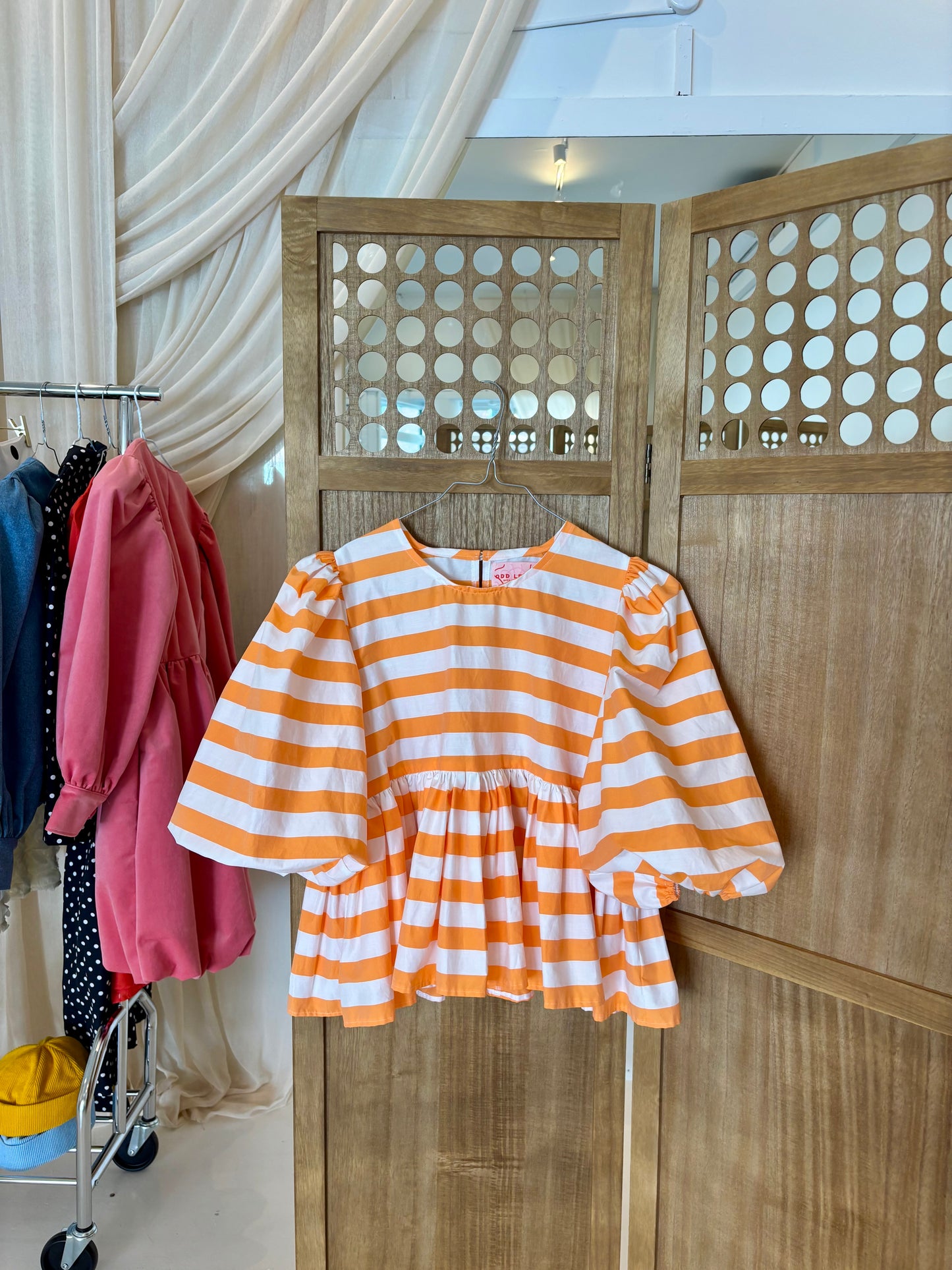 Bubble top - Orange Sorbet stripes