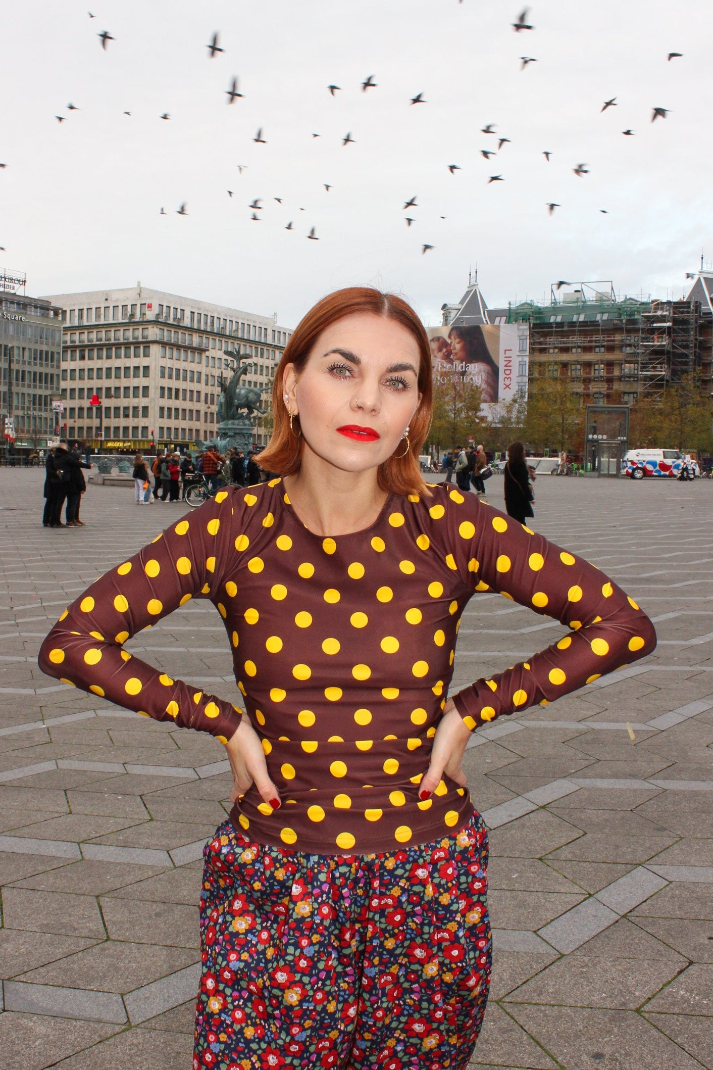 Balula Long Sleeve - Coffee Noir Dots