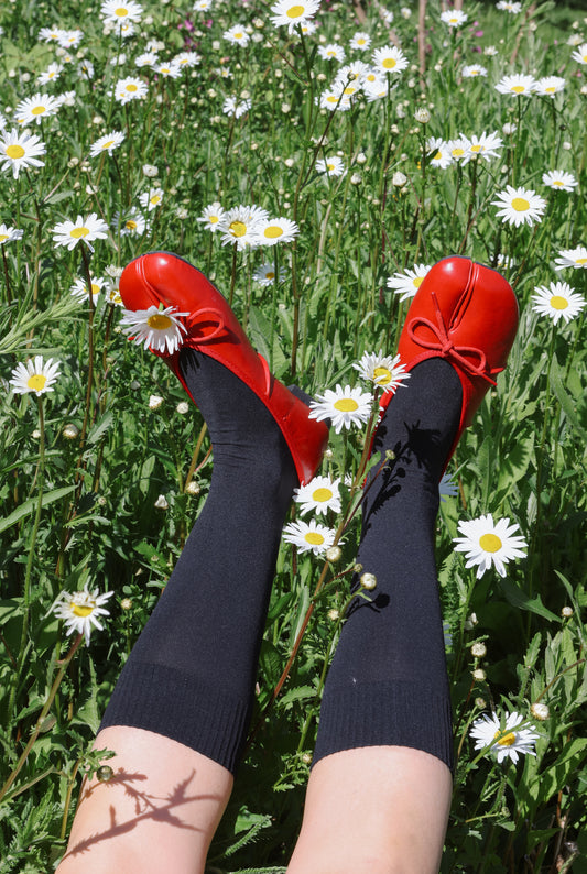 Pure Black - Odd Knee Socks