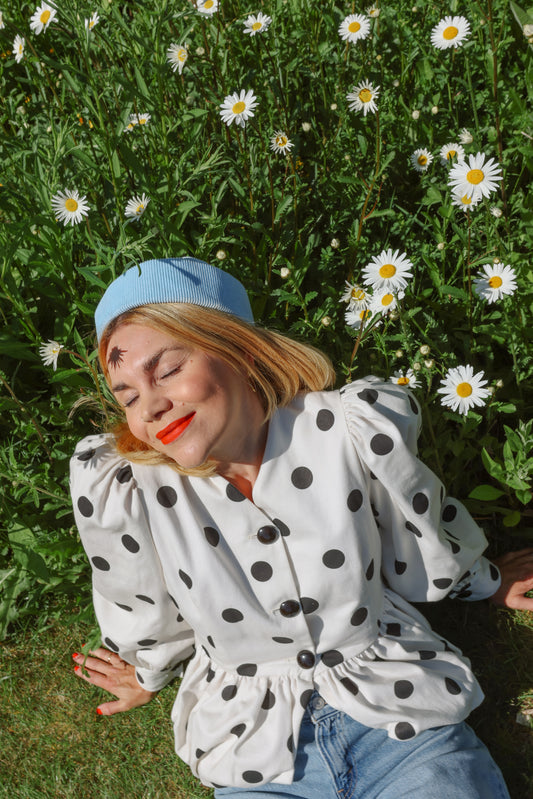 Whipped Cream Cake Jacket - Polka Noir