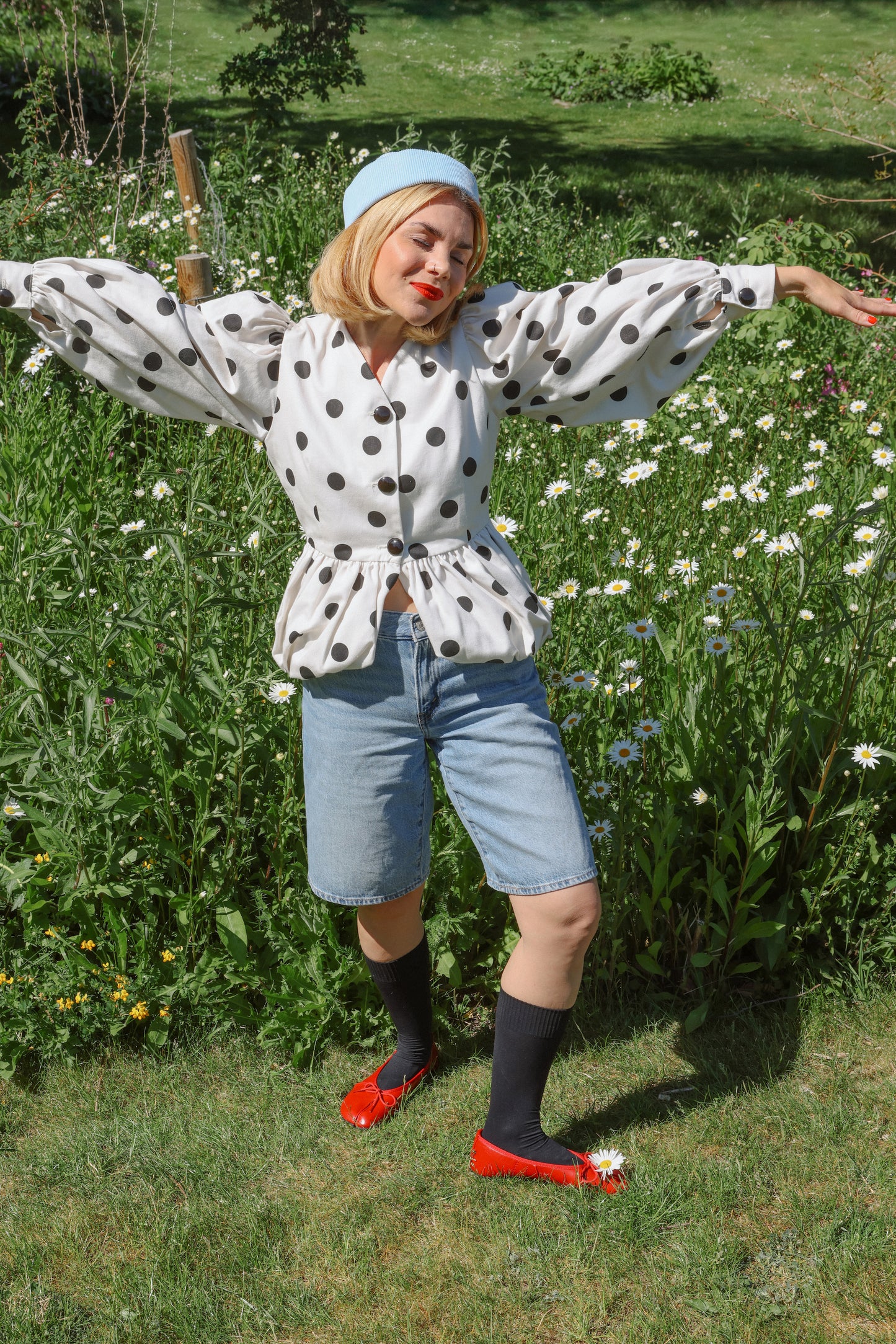 Whipped Cream Cake Jacket - Polka Noir