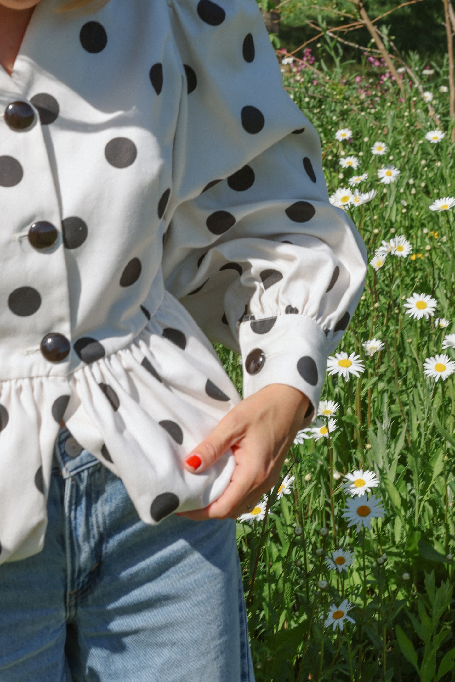 Whipped Cream Cake Jacket - Polka Noir