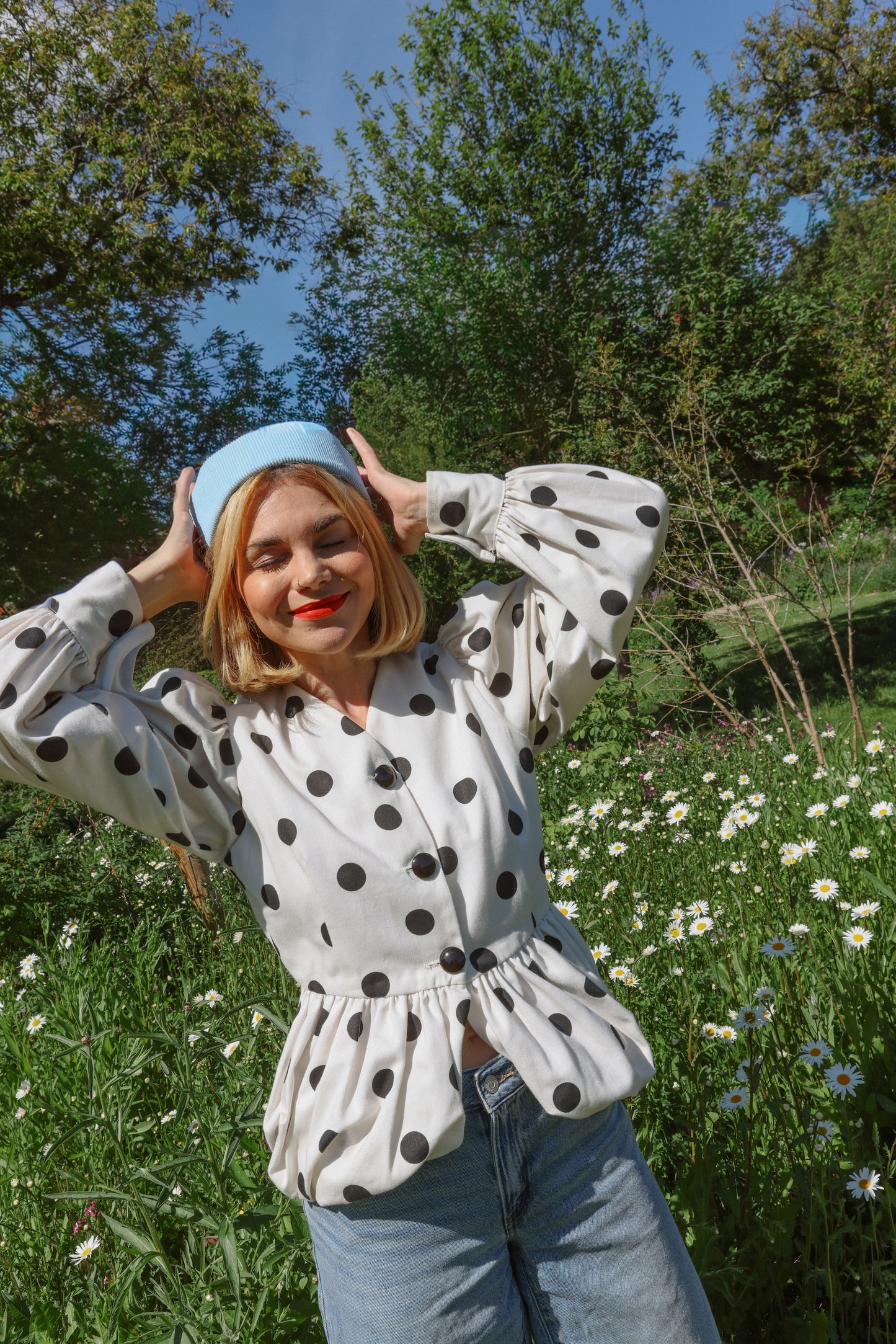 Whipped Cream Cake Jacket - Polka Noir