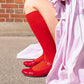 Lady Red - Odd Knee Socks