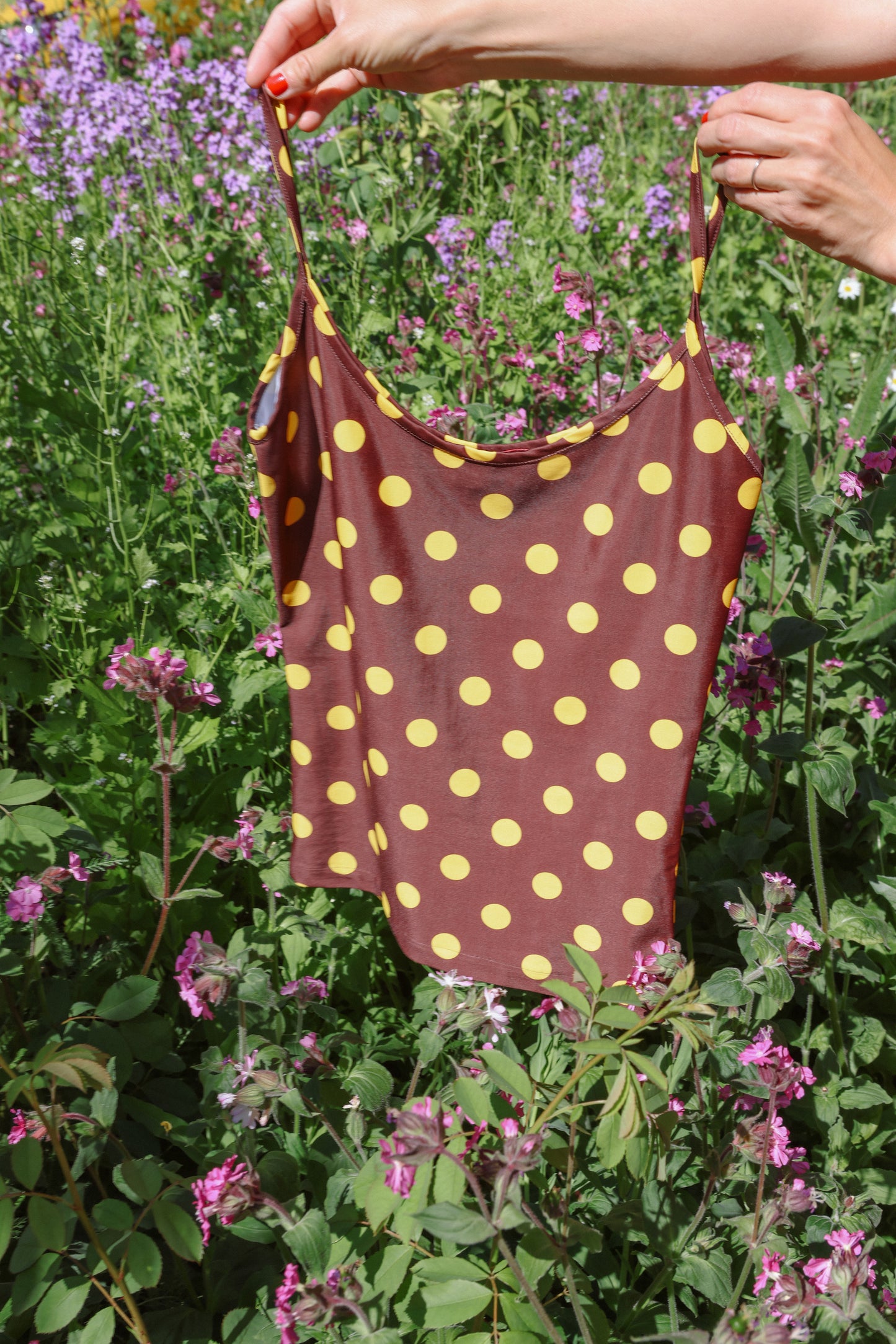 Balula Singlet - Coffee Noir Dots PRE ORDER