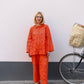 Prysselius Lace Shirt - Mandarin Red
