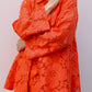 Prysselius Lace Shirt - Mandarin Red