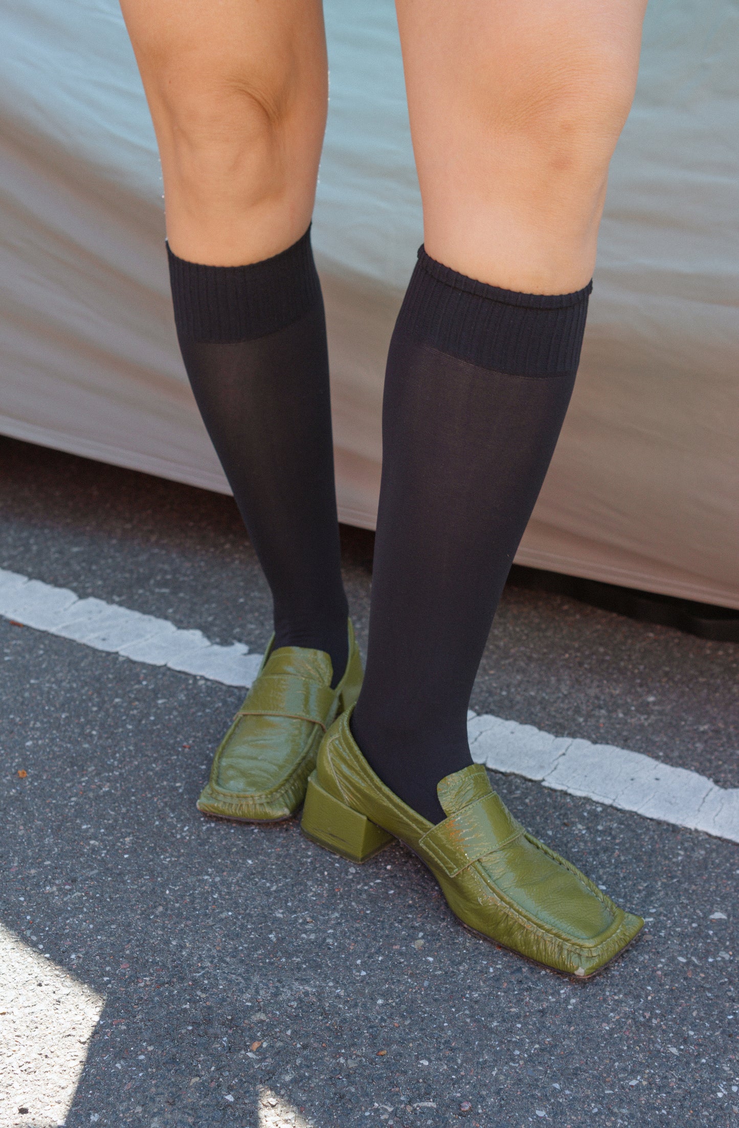 Pure Black - Odd Knee Socks