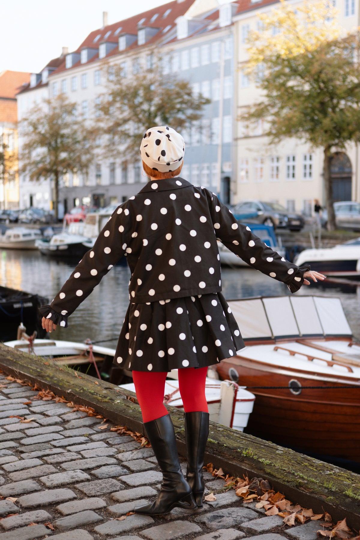 Wanda Mini Skirt - Polka Blanc Maxi