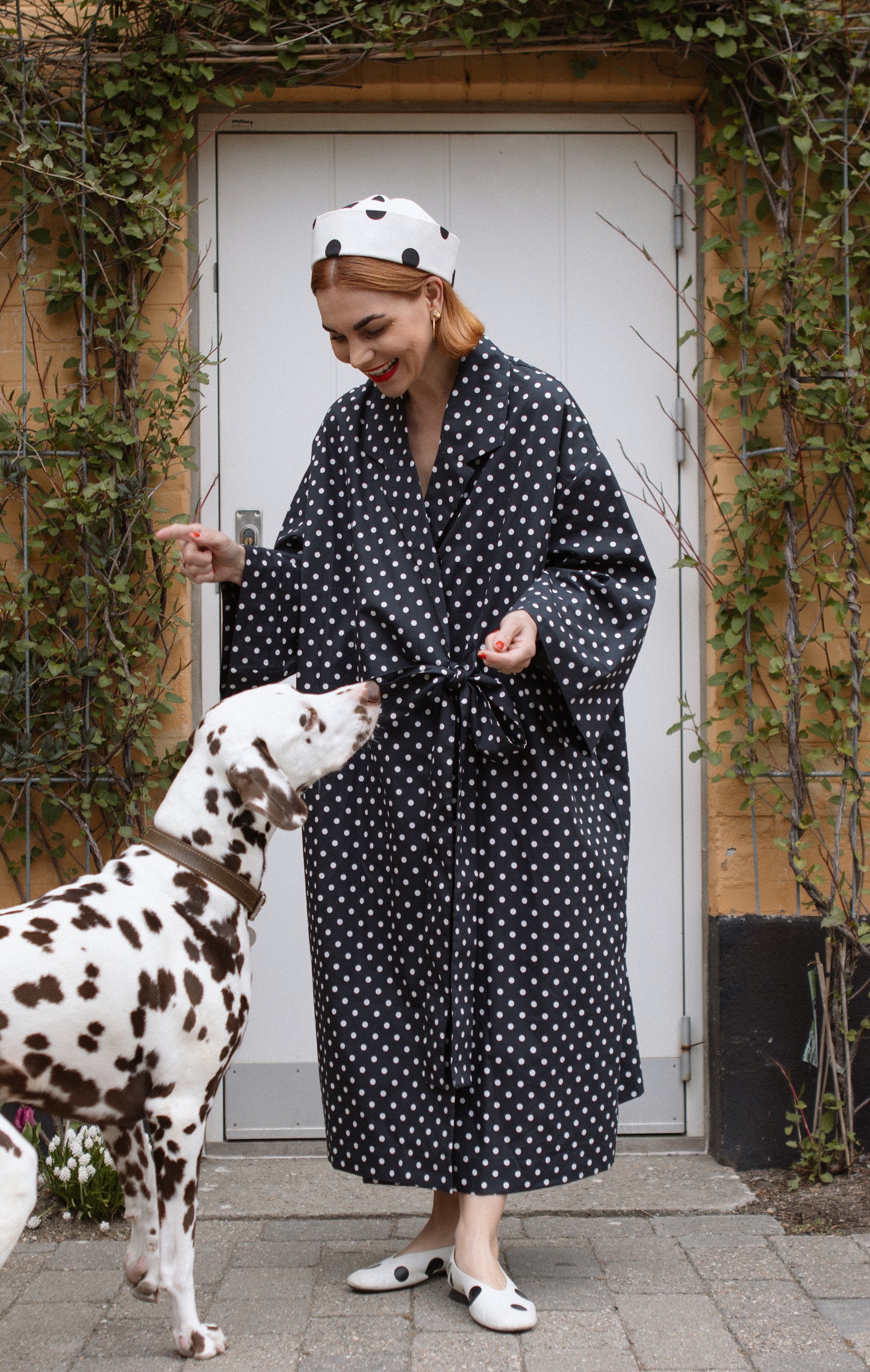 Yoko Kimono Blazer - Polka Blanc
