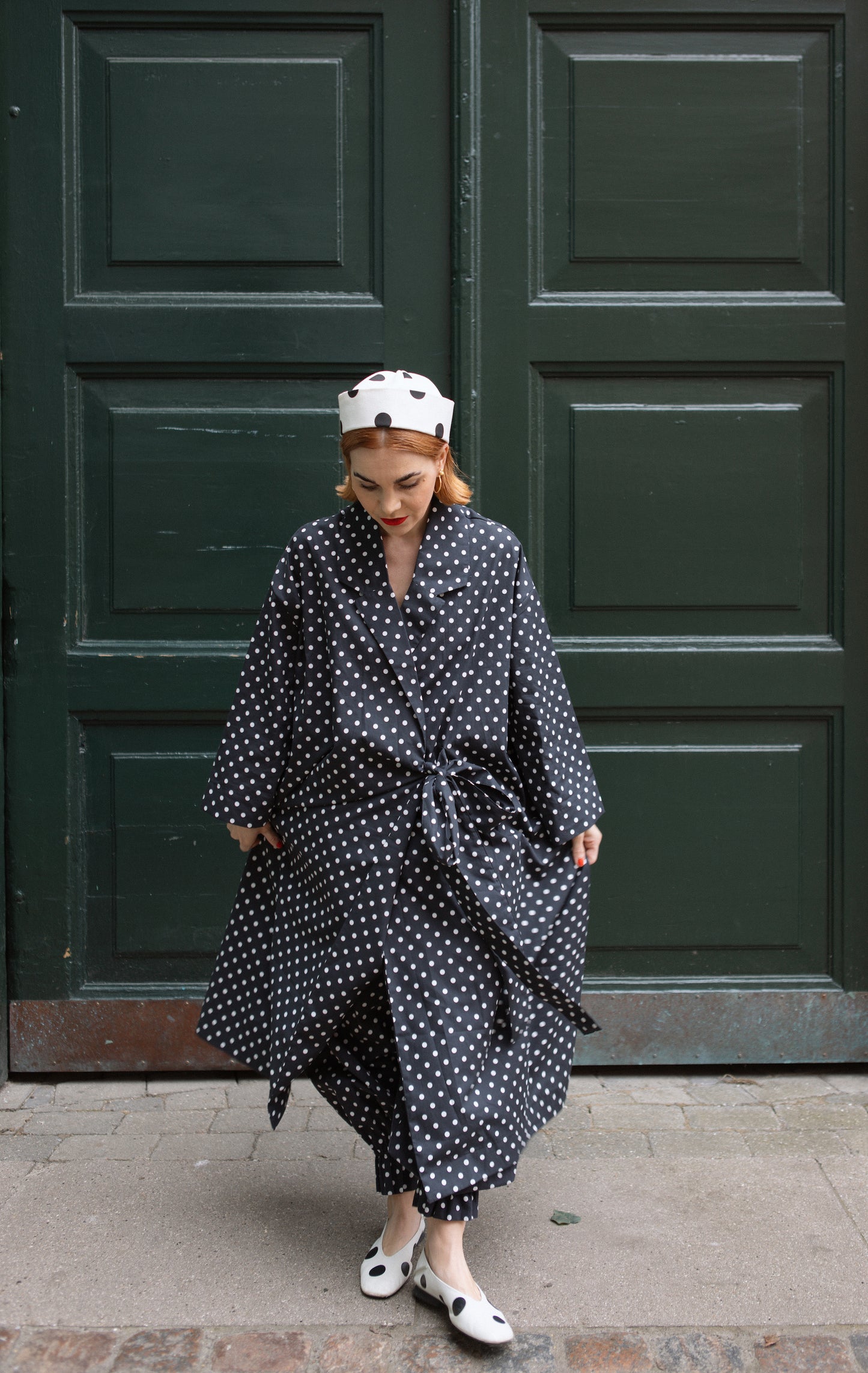 Yoko Kimono Blazer - Polka Blanc