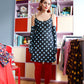 Celeste Mini Slip Dress - Moon Dance Dots
