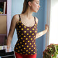 Balula Singlet - Coffee Noir Dots READY TO SHIP