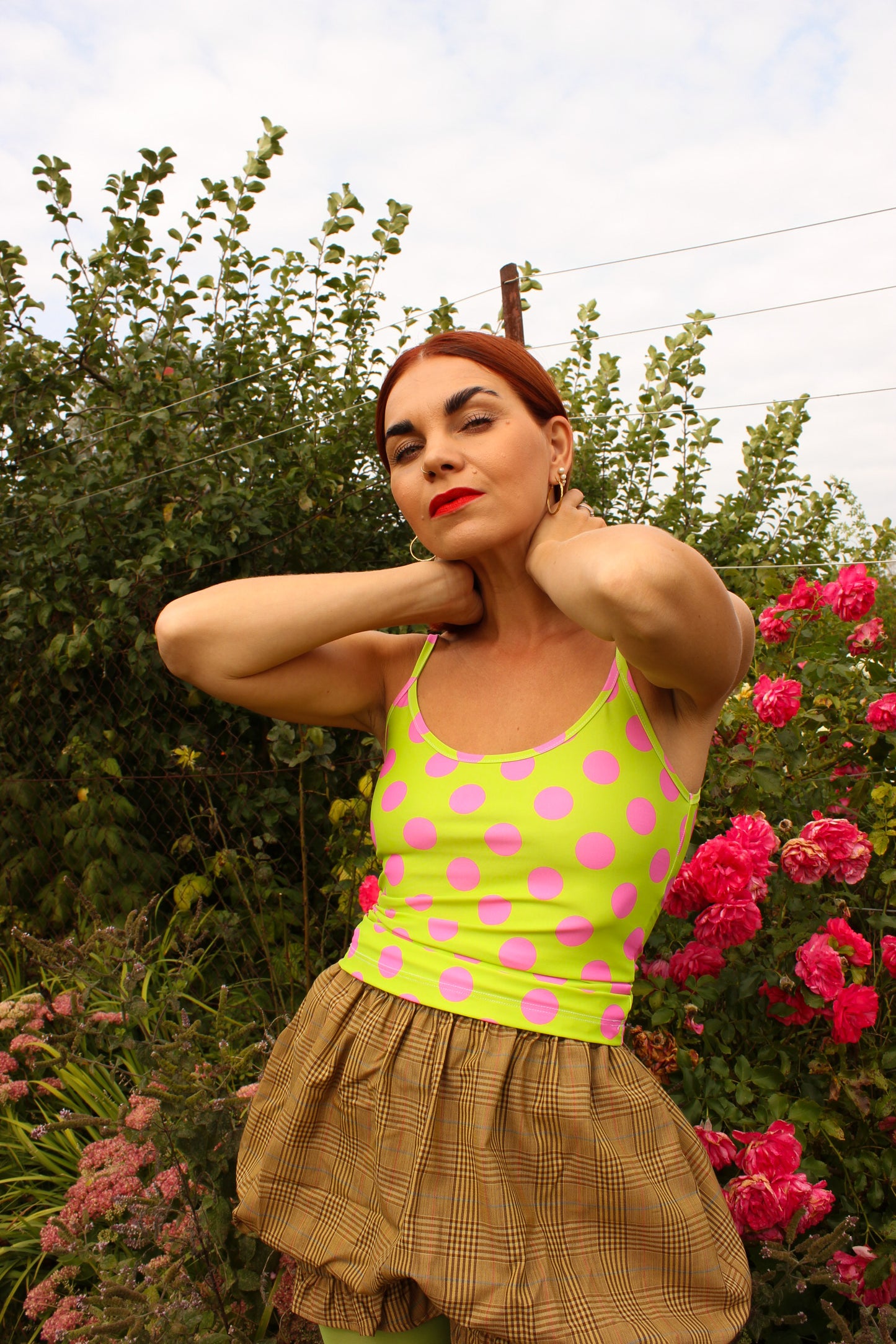 Balula Singlet - Pink Jelly Dots READY TO SHIP