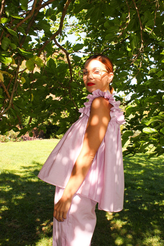 Water Lily Ruffle Top - Warm Cuddle Lilac