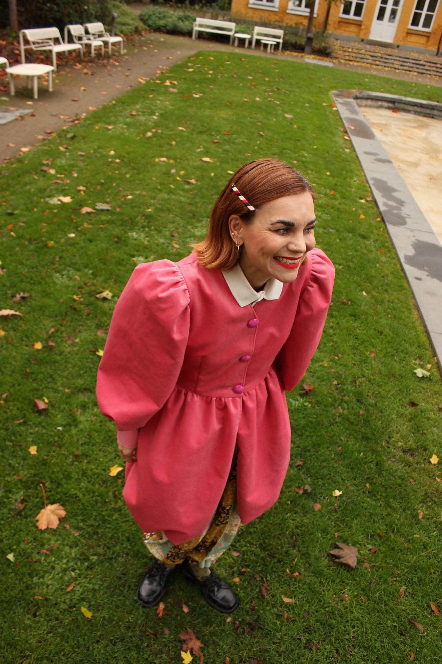 Whipped Cream Cake Midi Coat - Velvet Romance