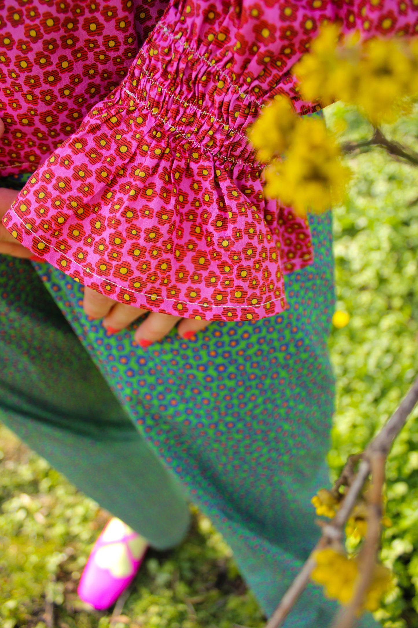 Holy Moly Shirt - Tiny Flower Field Pink