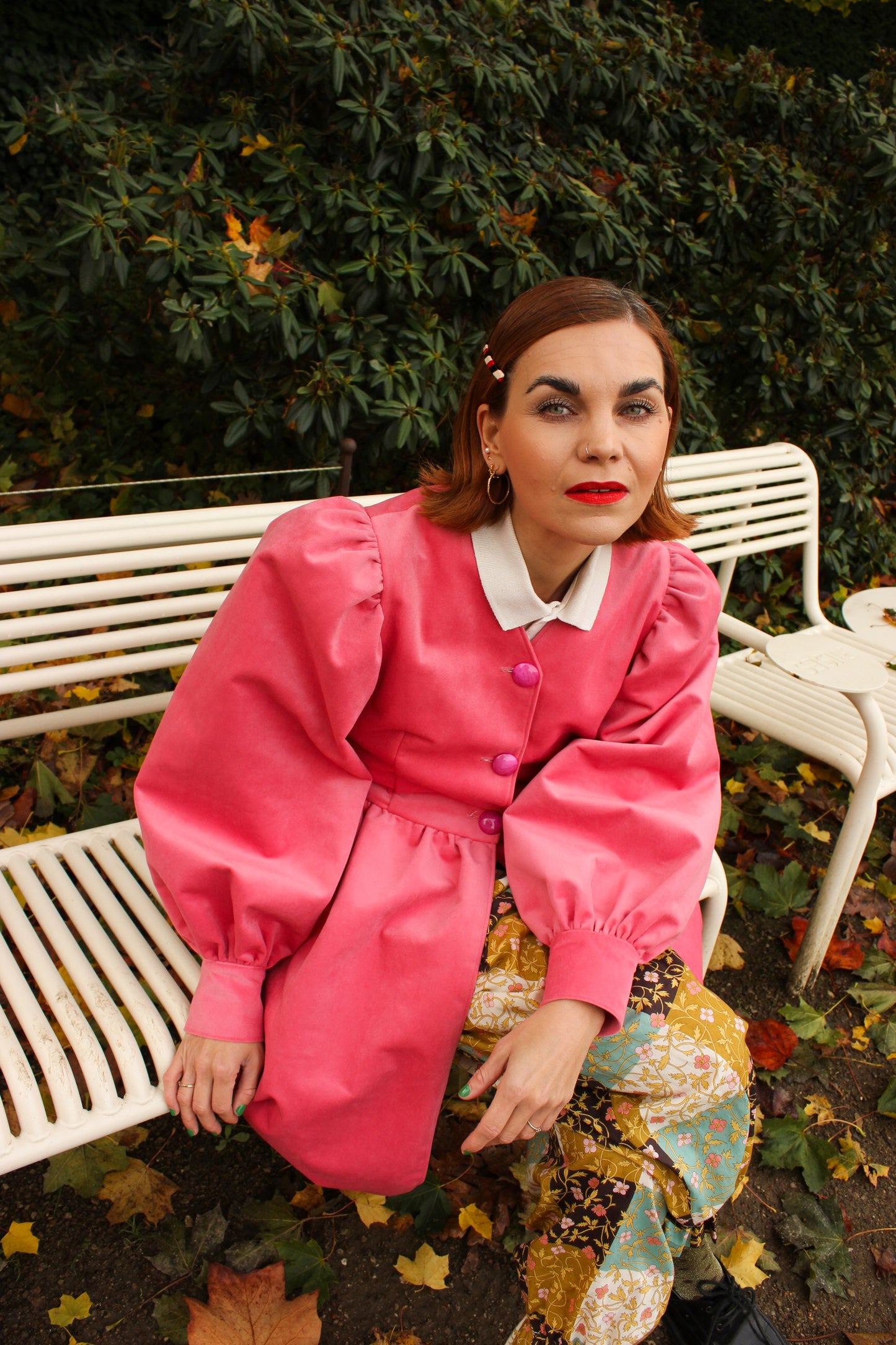 Whipped Cream Cake Midi Coat - Velvet Romance