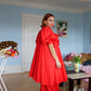 A Rose is A Rose Dress - Poppy Red