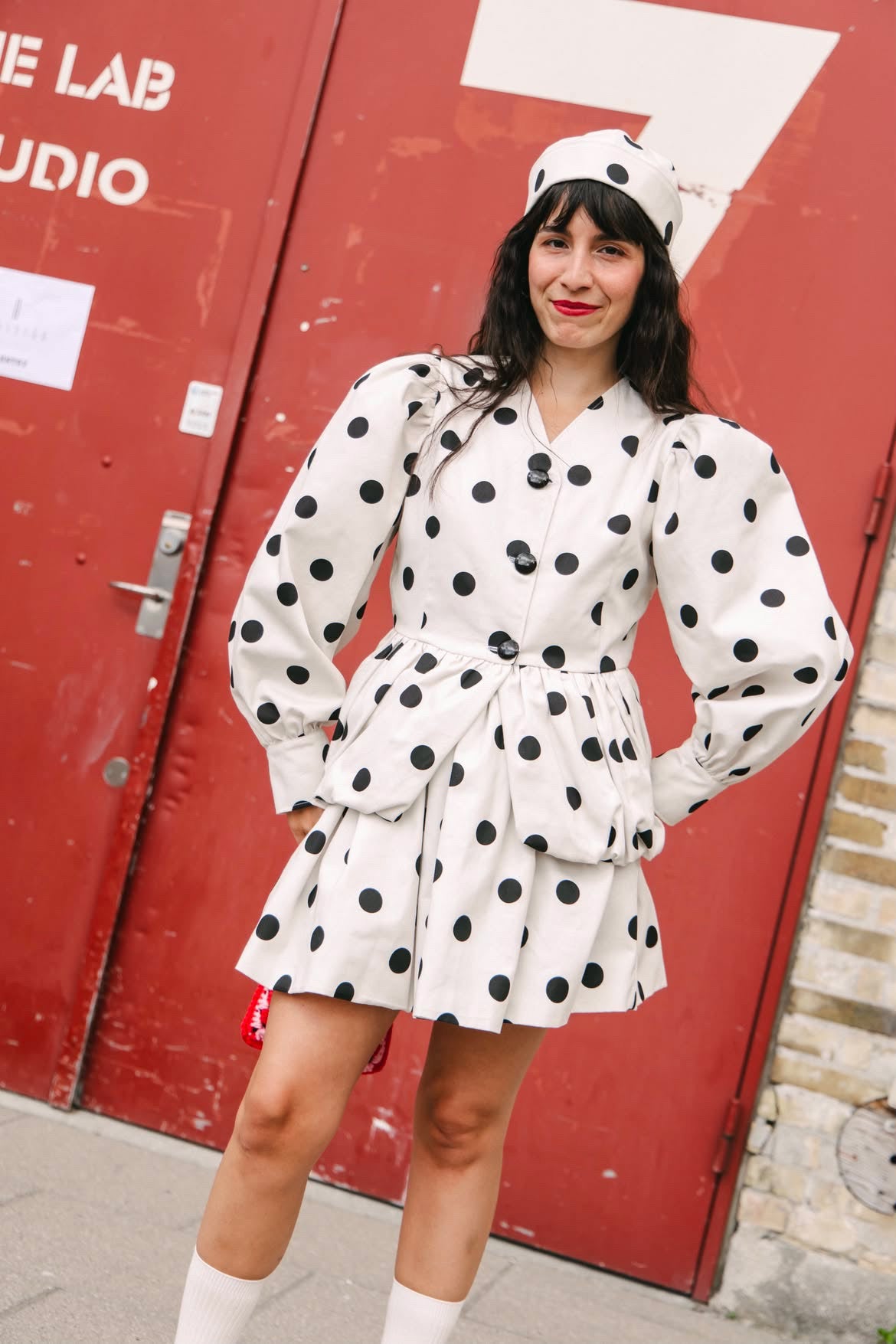 Whipped Cream Cake Jacket - Polka Noir