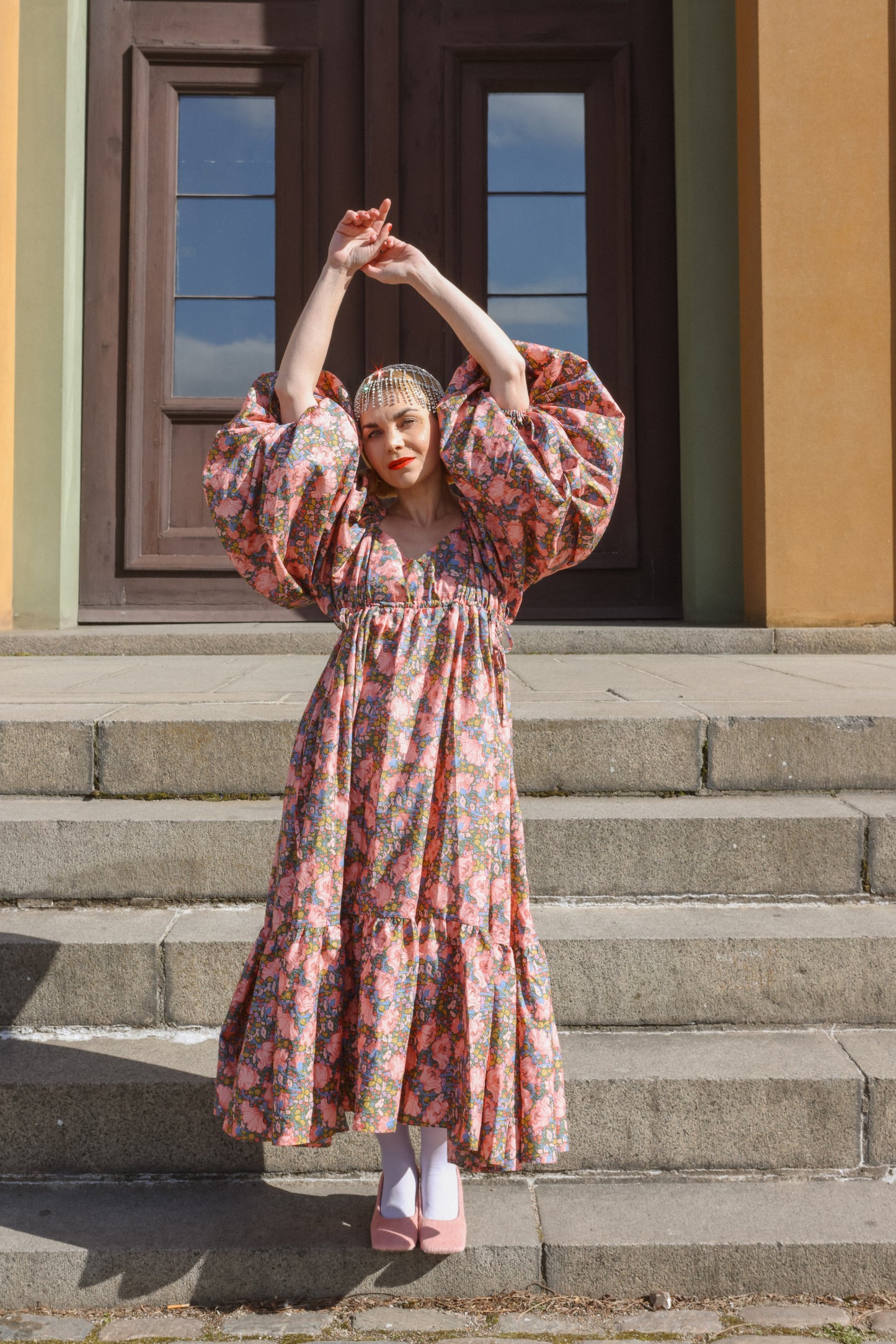 Francey Flare Dress - Soft Garden Chaos