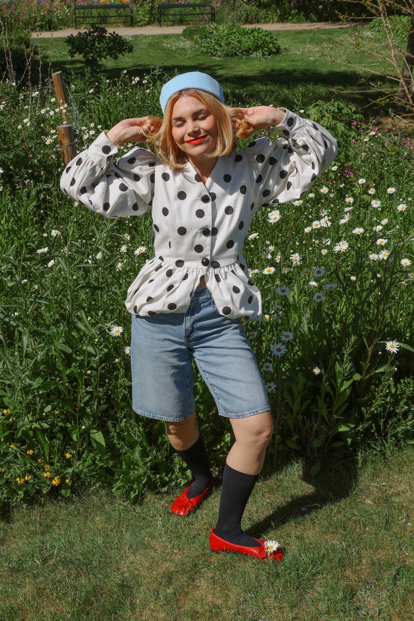 Whipped Cream Cake Jacket - Polka Noir