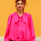 Babette Balloon Blouse - Glossy Pink