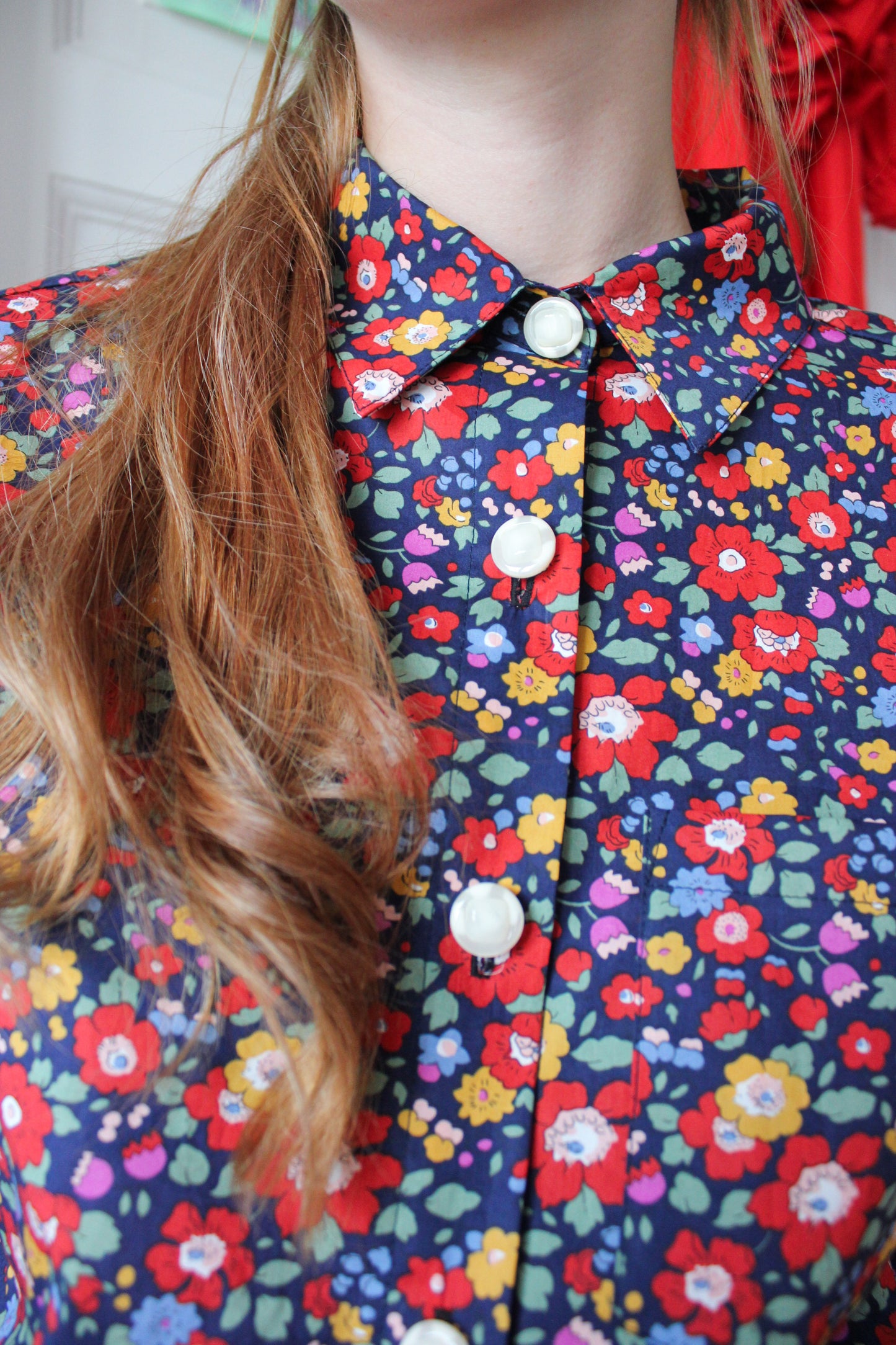 Tone of Eternity Shirt - Midnight Blue Flowers