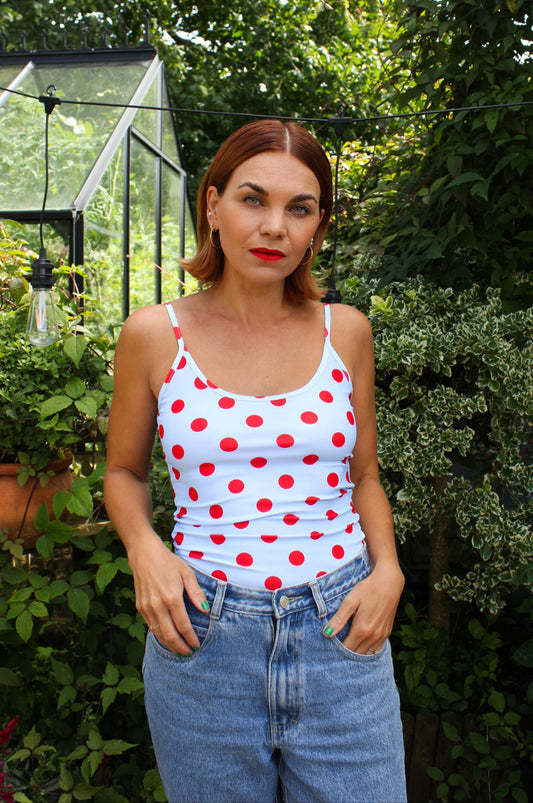 Balula Singlet - Lipstick Dots READY-TO-SHIP