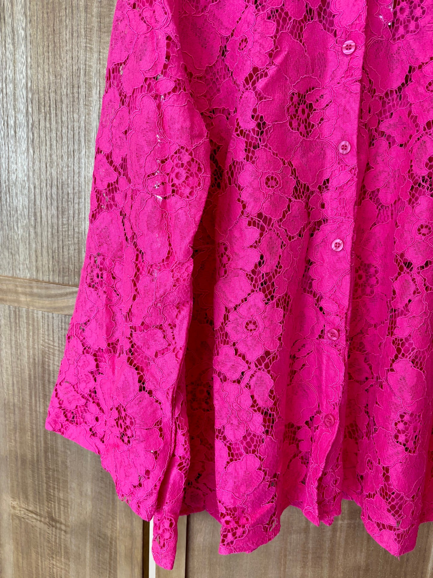 Prysselius Lace Shirt - Hot Pink M/L