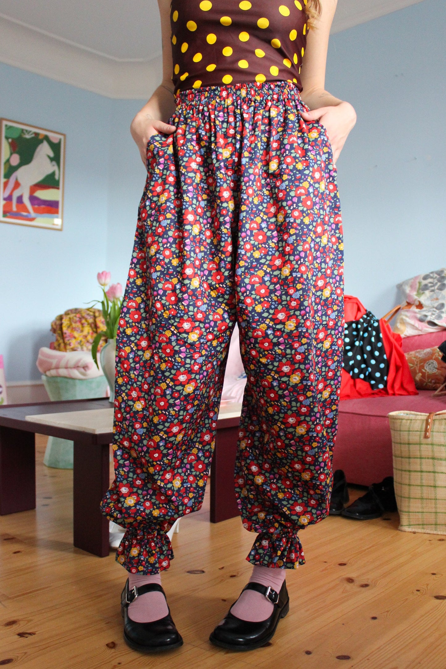 Nancy Mamelukes - Midnight Blue Flowers