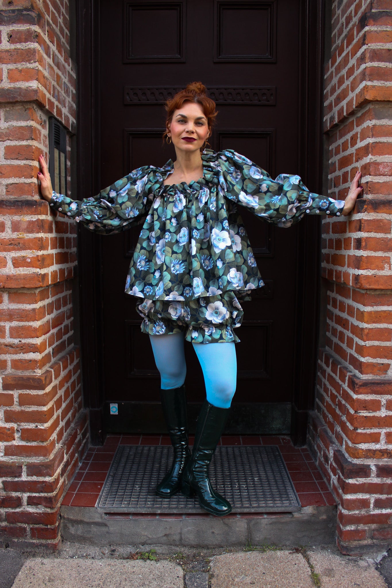 Flora Ruffle Top - Dark Fleur
