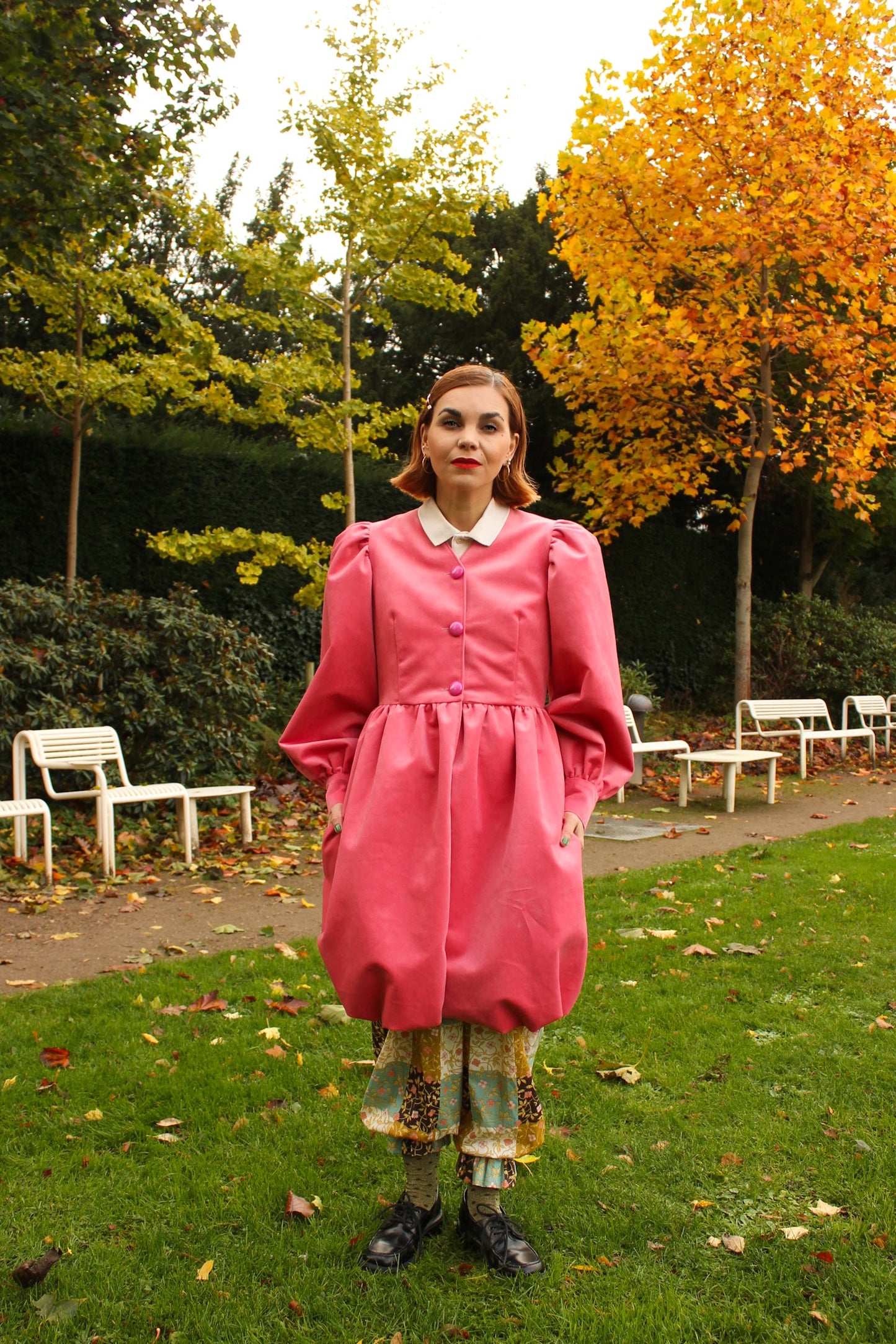 Whipped Cream Cake Midi Coat - Velvet Romance