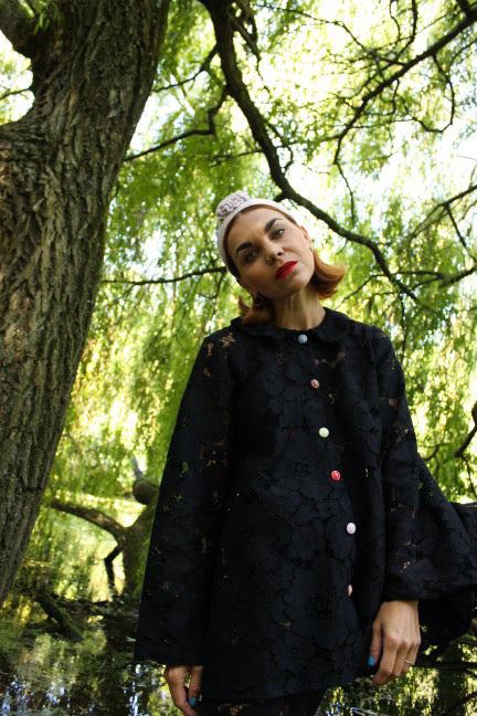 Prysselius Lace Shirt - Night Sky Black