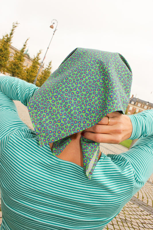 Fanny Scarf - Green Tiny Flowers READY TO SHIP