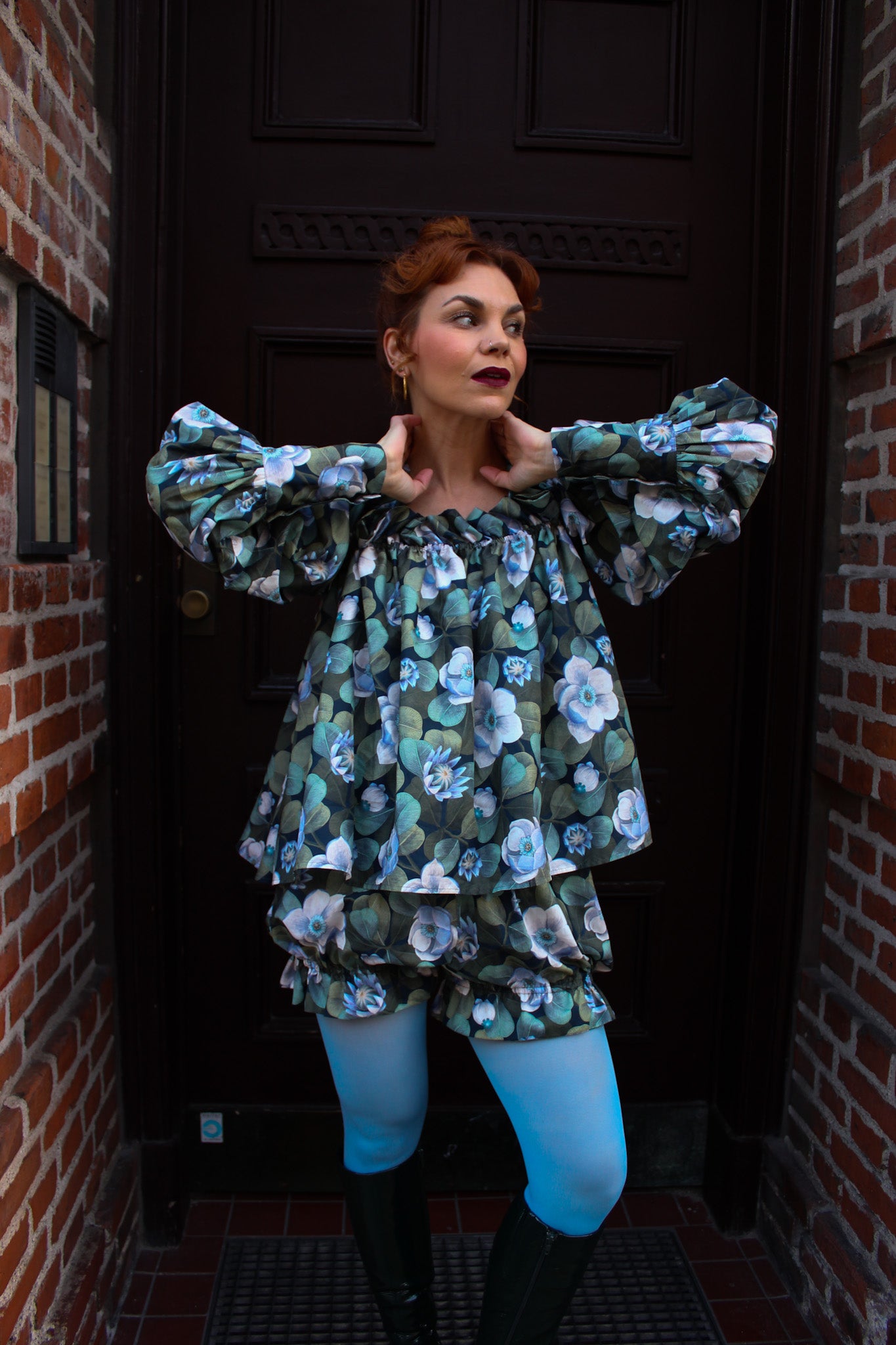 Flora Ruffle Top - Dark Fleur