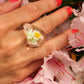 ODD LEMON x VIVIAN ALARCÓN Glass Ring - Minty Buttercup