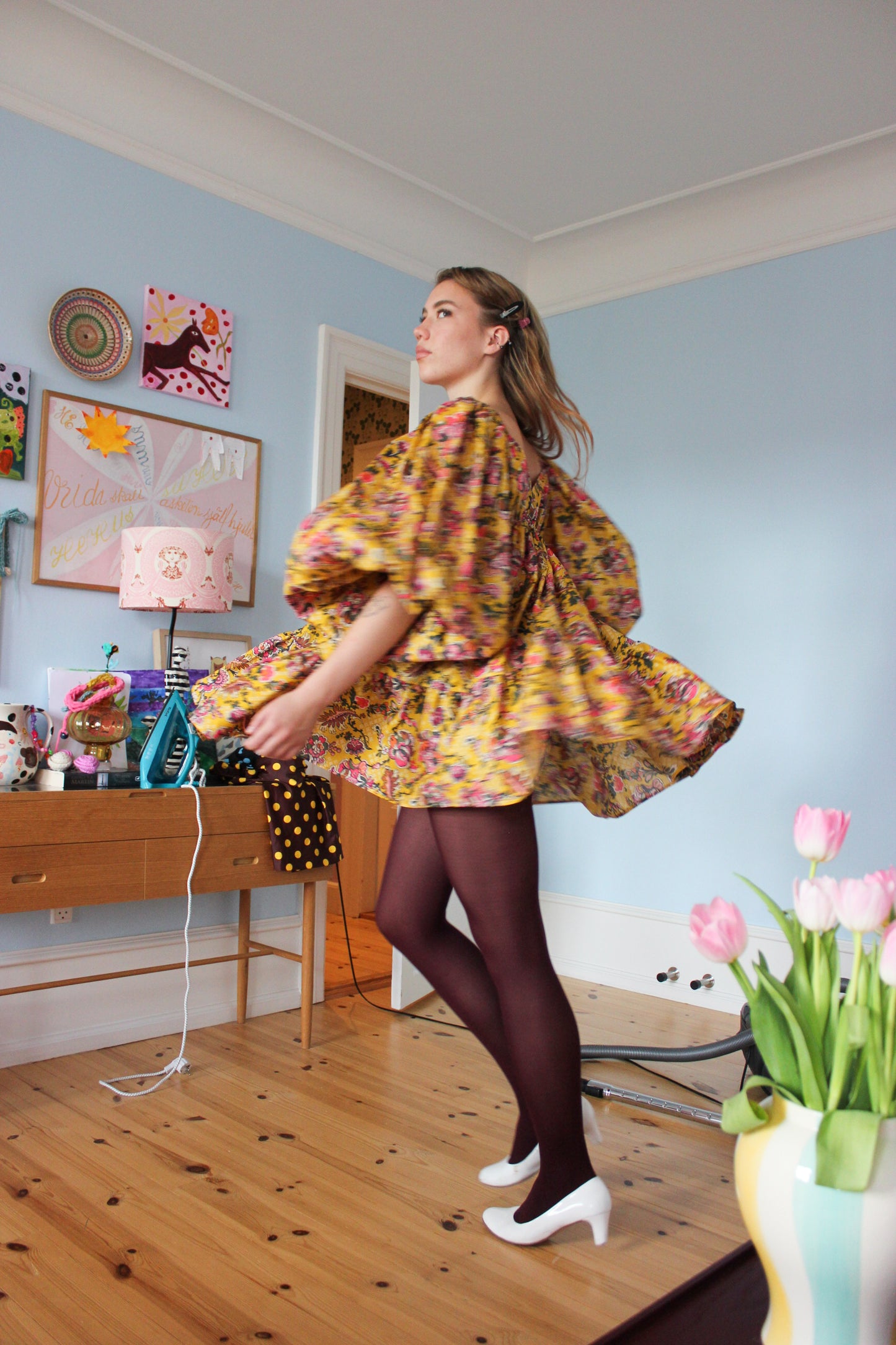 Francey Mini Dress - Groovy Moon Garden